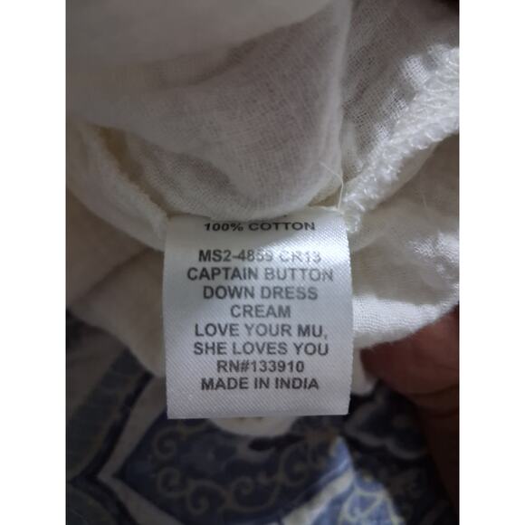 Show Me Your Mumu Captain Button Down Gauzy Dress Womens Size Medium Grungecore - Picture 6 of 9